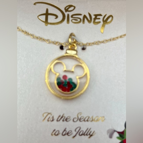 Disney Gold Mickey Mouse Charm Necklace NIB - Picture 3 of 5